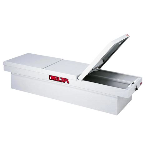 delta 901000 steel dual-lid mid size crossover truck box|delta gull wing crossover box.